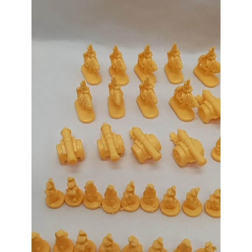 Set Of (60) 1999 Risk Yellow Board Game Player Pieces